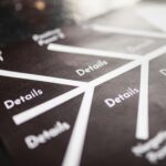 Close-up of a diagram showing points and details for strategy planning.